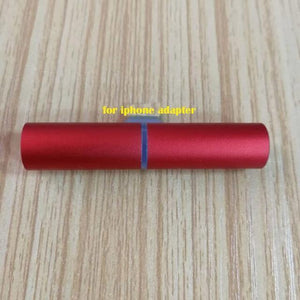 Planet Gates Red T type dual adapter to 3.5mm Jack Earphones Headphone Aux Audio Adapter Converter for Apple iPhone 8 / 7 / 7 Plus IOS 11