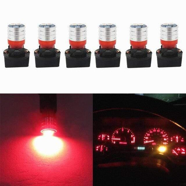 Planet Gates Red T10 Led Interior Lights Car Gauge Dashboard Dash Light Instrument Cluster Panel W5W 194 Bulb Twist Socket PC195 PC194 PC168