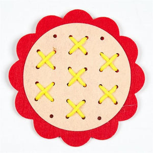 Planet Gates Red Teaching Kindergarten Manual DIY Weave Cloth Montessori Materials Baby Early Learning Education Toys Teaching Aids Math Toys