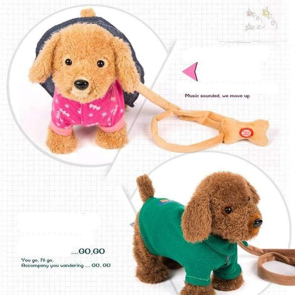 Planet Gates red Teddy / 26x24cm Electric leash dog Navy Teddy  Plush Toys Music machinery remote control Leash  dog electronic toys  For Children free shipping