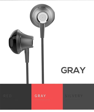 Planet Gates Red TOPK 3.5mm Heavy Bass Wired Earphone In-Ear Earphones With Mic Universal Comforted Earbud Volume Control Stereo Sport Headset