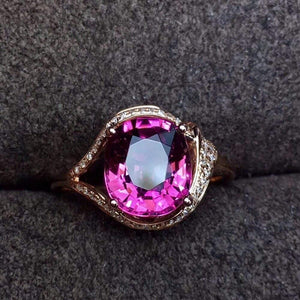 Planet Gates Red Tourmaline Ring 2.7ct Pure 18 K Gold Jewelry Natural Rubi Tourmaline Gemstones Diamonds Female Rings for Women Fine Ring