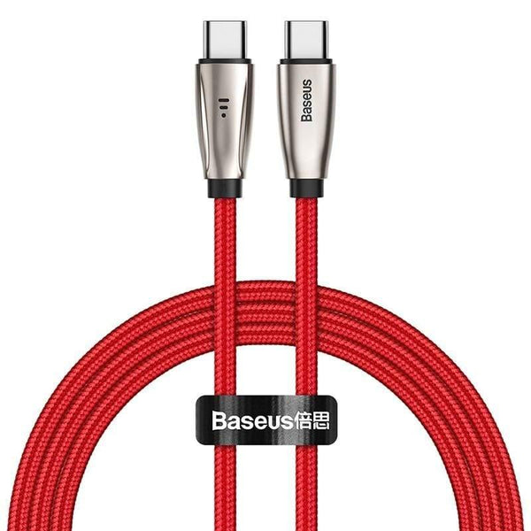Baseus USB Type C to Type C Cable for Samsung S10 MacBook Pro LED 60W PD Fast Charging Cable Quick Charge 4.0 Type USB-C Cable