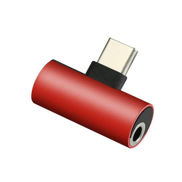 Planet Gates red Type C To 3.5MM Adapter Mobile Phone Earphone Audio Adpater For Xiaomi For Android USB-C Headphones Splitter Converter Adapters