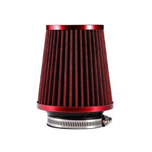 Planet Gates Red / United States Universal Car Air Filter 76mm 3 Inch High Flow Car Cold Air Intake Filter Aluminum Non-woven Fabric Rustproof Air Intake Hose