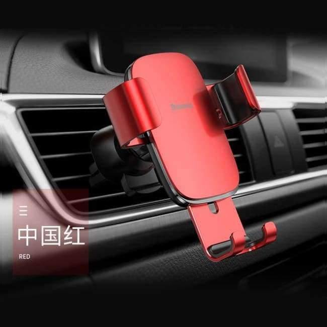 Planet Gates Black Universal Car Phone Holder For iPhone Samsung S9 Plus Huawei Car Holder Air Vent Mount Metal Gravity Mobile Phone Holder