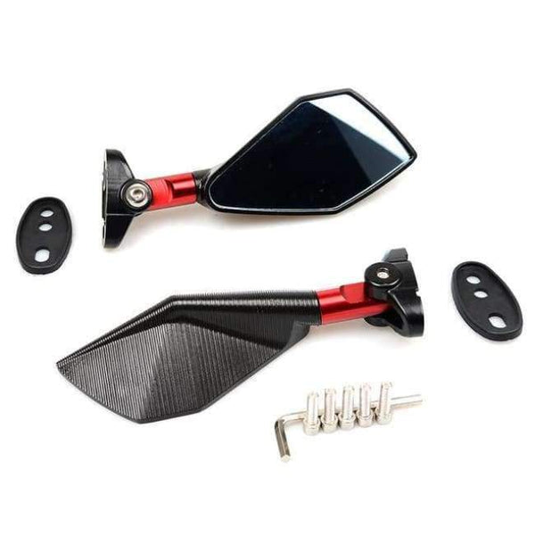 Planet Gates Червени универсални мотоциклетни CNC огледала Аксесоари за скутери Части за мотоциклети Огледала за обратно виждане за BMW R1200GS S1000RR F650GS F800GS R1200R