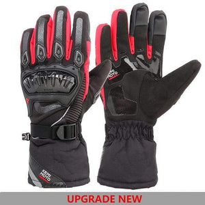 Planet Gates RED UPGRADE / L Winter Warm Motorcycle Gloves Touch Screen Waterproof Windproof Protective Winter Gloves Men Guantes Moto Luvas