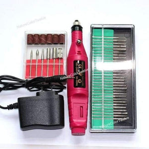 Planet Gates Red - US Plug Nail Power Drill Set 36bits Electric Drill Toolkit Manicure Pedicure Tools Gel Polish Remover Drill Electric Nail Files Kit