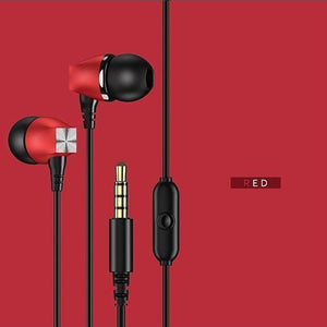Planet Gates Red USAMS in-ear earphone 3D Stereo 3.5mm High Quality Ear phones Earbuds Bass Earphones Wired 1.2m in ear Headset With Microphone