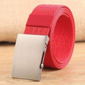 Planet Gates Red  V Grey Buckle / 100cm FAJARINA New Novelty Unisex Quality Patchwork Nylon Automatic Styles Straped Female Male Belts for Women 38mm Width CBFJ0036