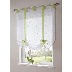 Planet Gates Red / W60CM X L140CM Roman shade European embroidery style tie up window curtain kitchen curtain voile sheer tab top window brand curtains cortinas