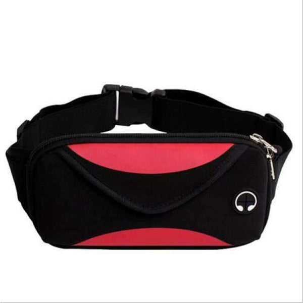 Planet Gates Red Waist Bags Running Fanny Pack Women Waist Pack Pouch Belt Bag Men Purse Mobile Phone Pocket Case Camping Hiking Sports Bag