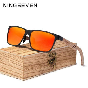 Planet Gates Red Walnut Wood Wood Men Sunglasses Polarized Wooden Sun Glasses for Women Mirror Lens Handmade Fashion UV400 Eyewear Accessories