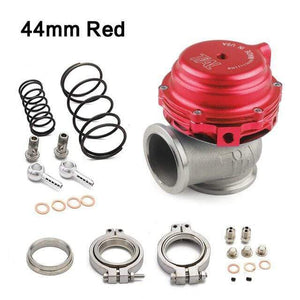 Planet Gates red Water Cooler 44mm Wastegate External Turbo With Flange Hardware MV-R Water Cooled With Logo Red Blue Black