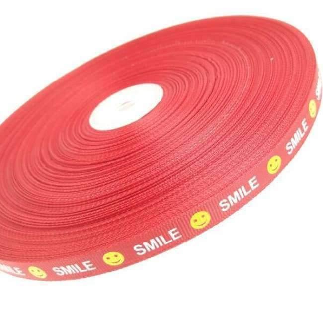 Planet Gates black Width 10mm 1cm 6 Color Smiling face Printed Satin Ribbon Sewing Accessories DIY Decorative Arts & Crafts Gift Baking Wrap Ribbon