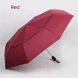 Planet Gates Red Wind Resistance Umbrella For Men Quality DoubleLayer Folding Automatic Umbrella Rain Women Travel Compact Umbrella Wholesale