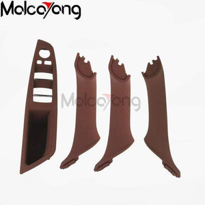 Planet Gates Red Wine 4pcs Car Styling Left Hand Drive LHD For BMW 5 series F10 F11 F18 520i Car Interior Inner Door Handle Panel Pull Trim Cover Storage B