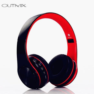 Planet Gates Red Wireless Headphones Bluetooth Headset Foldable Headphone Adjustable Earphones With Microphone For PC mobile phone Mp3 SD