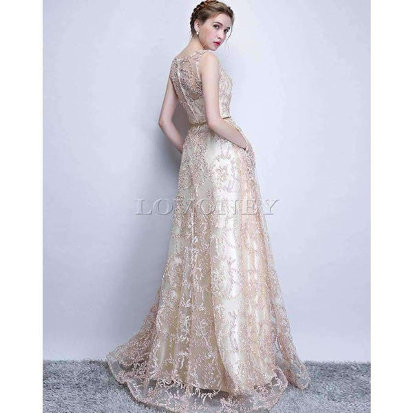 Planet Gates Red with Belt / 2 Elegant Evening Dress Long A Line See Though Back Formal Dresses Women Occasion Party Dresses with Belt 2018 New YS411