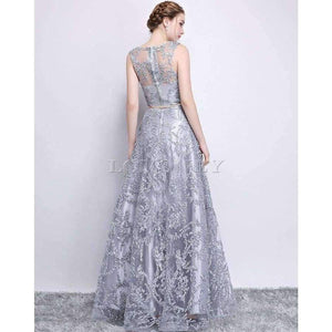 Planet Gates Red with Belt / 2 Elegant Evening Dress Long A Line See Though Back Formal Dresses Women Occasion Party Dresses with Belt 2018 New YS411