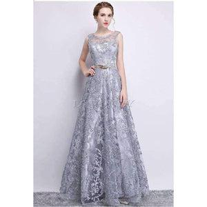 Planet Gates Red with Belt / 2 Elegant Evening Dress Long A Line See Though Back Formal Dresses Women Occasion Party Dresses with Belt 2018 New YS411