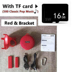 Planet Gates Red with TF Card Portable Bikes Bluetooth Speaker Bicycle Column Waterproof Shower Speaker Acoustics Sound Boombox Soundbar Woofer Hands Free