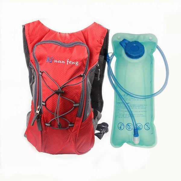 Planet Gates Red with water bag 5L Sport Hydration Backpack for 2L Water Bag Outdoor Travelling Hiking Running Rucksack Mountain Road Bicycle Water Bag