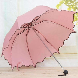 Planet Gates Red Women Rain Umbrella 4 Folding Female Umbrellas Handle Comfortable Strongly Brand Princess Craft 92CM Outdoor Travel