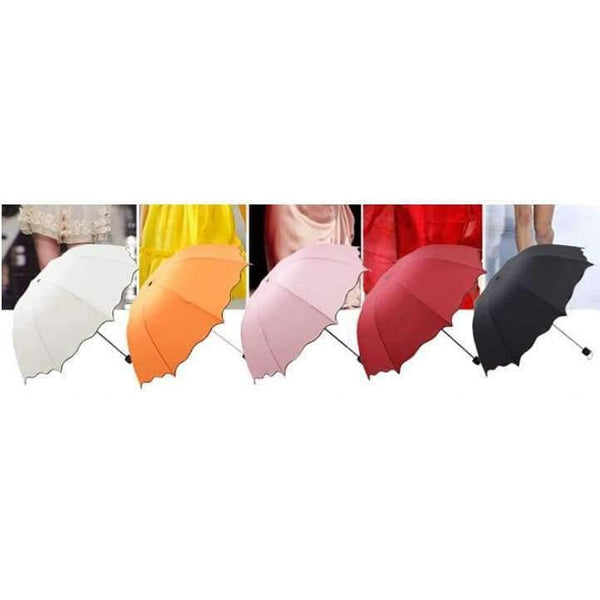 Planet Gates Red Women Rain Umbrella 4 Folding Female Umbrellas Handle Comfortable Strongly Brand Princess Craft 92CM Outdoor Travel