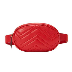 Planet Gates Red Women rivets Waist Fanny Pack bags luxury brand fashion velvet leather chest belt handbag red black  high quality