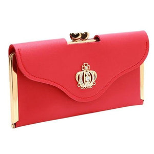 Planet Gates Red Women's Fashion Leather Wallet Women's Handbag Women's Long Wallets Clutch Money Bag Ladies' Card Holder A30
