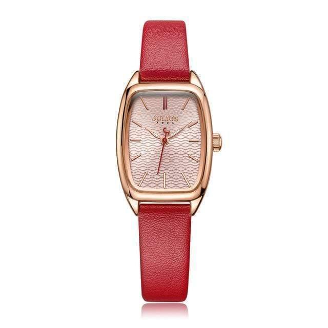 Planet Gates Women's Watch Japan Quartz Hours Fashion Wave-like Clock Leather Bracelet Modern Classic Girl Birthday Gift Julius Box