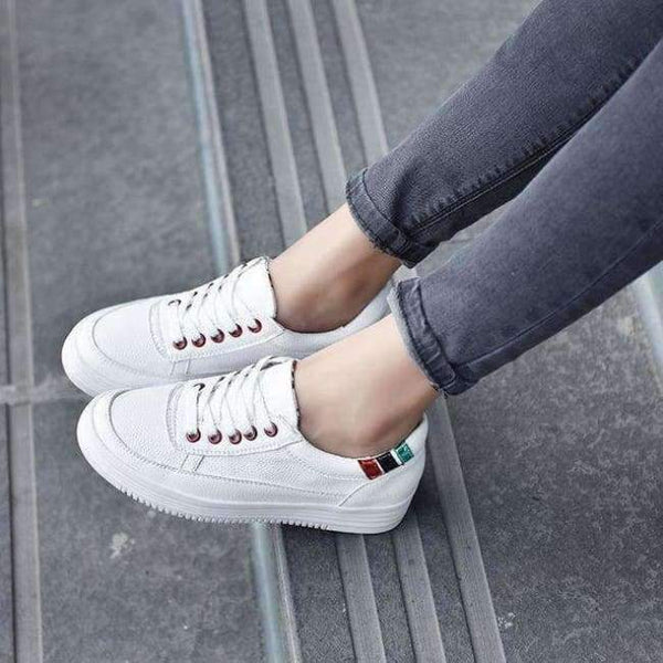 Planet Gates Red Women Shoes / 5 APTESOL Fashion Height Increasing White Shoes Woman Breathable Platform Sneaker Ladies Casual Shoes Women's PU Vulcanize Shoes