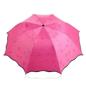 Planet Gates Red Women Umbrella Windproof Sunscreen Magic Flower Dome Ultraviolet-proof Parasol Sun Rain Folding Umbrellas FG