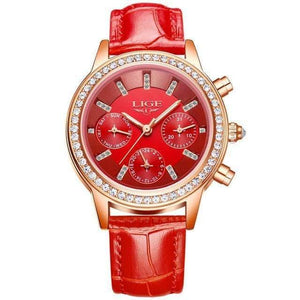 Planet Gates red Women Watch Fashion Casual Leather Quartz Watch Ladies Diamond Dress Watches Female gift Relogio Feminino