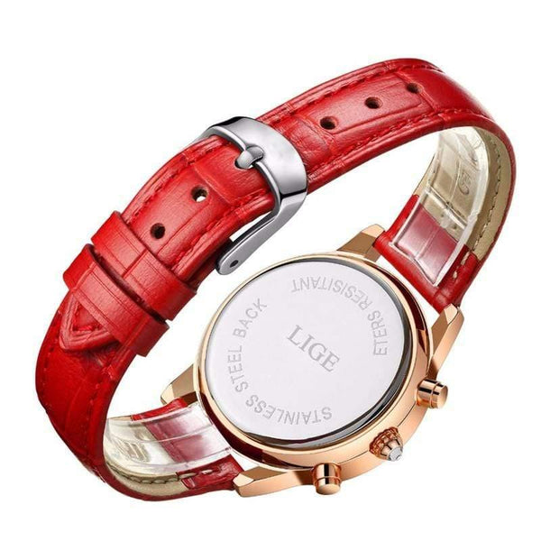 Planet Gates red Women Watch Fashion Casual Leather Quartz Watch Ladies Diamond Dress Watches Female gift Relogio Feminino