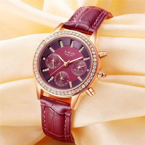 Planet Gates red Women Watch Fashion Casual Leather Quartz Watch Ladies Diamond Dress Watches Female gift Relogio Feminino