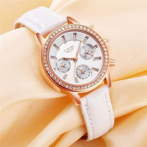 Planet Gates red Women Watch Fashion Casual Leather Quartz Watch Ladies Diamond Dress Watches Female gift Relogio Feminino