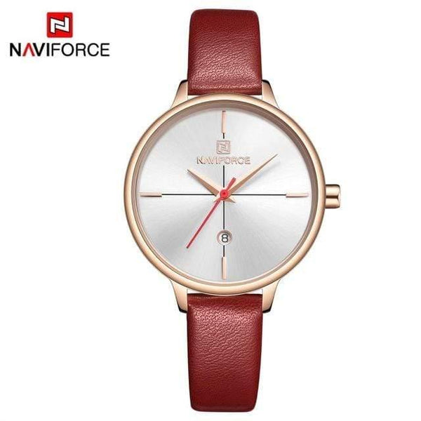 Women Watch Fashion Quartz Lady Blue PU Watchband Date Casual 3ATM Waterproof Wristwatch Gift for Girl Wife Woman - Planet Gates