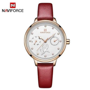 Planet Gates Red Women Watch Fashion Quartz Lady Leather Watchband Date Week Casual Waterproof Wristwatch Gift for Girl  New Blue