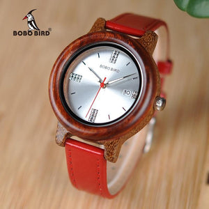 Planet Gates Red Women Watches Relogio Feminino Rhinestone Ladies Quartz Watch with Date Display a Great Gift for Girlfriend W-aP29