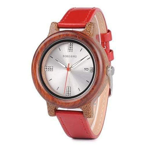 Planet Gates Red Women Watches Relogio Feminino Rhinestone Ladies Quartz Watch with Date Display a Great Gift for Girlfriend W-aP29