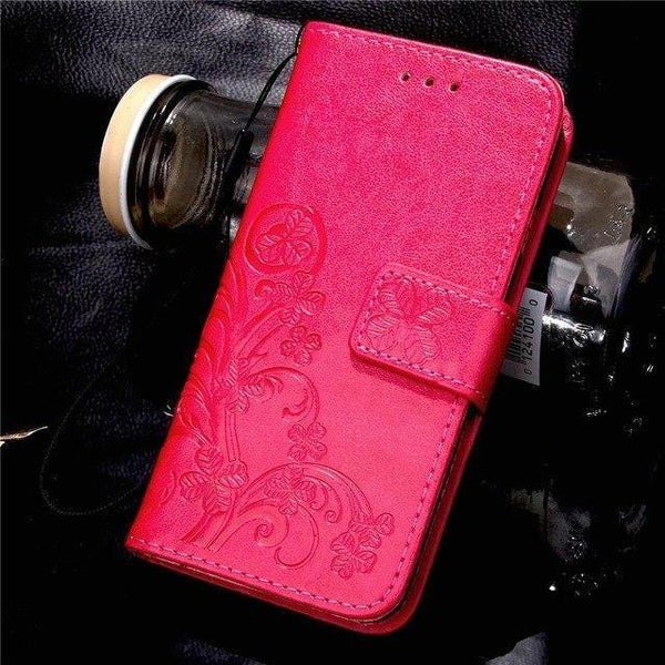 Planet Gates RED / X3 / Case & Strap Luxury Leather Phone Case For Doogee X3 / X5 Max  X5 Max Pro / F5 / X6 X6 Pro Back Cover Flip Shell Wallet Stand