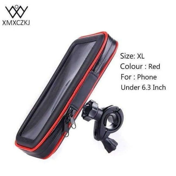 Planet Gates Red XL Bicycle Motorcycle Holder with Waterproof Case Bag Handlebar Mount phone Holders Stand For iPhone Samsung Note3/4/5 GPS