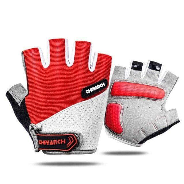 Planet Gates Red / XL Breathable Half Finger Cycling Gloves Anti Slip Pad Motorcycle MTB Road Bike Gloves Men Women Sports Bicycle Gloves