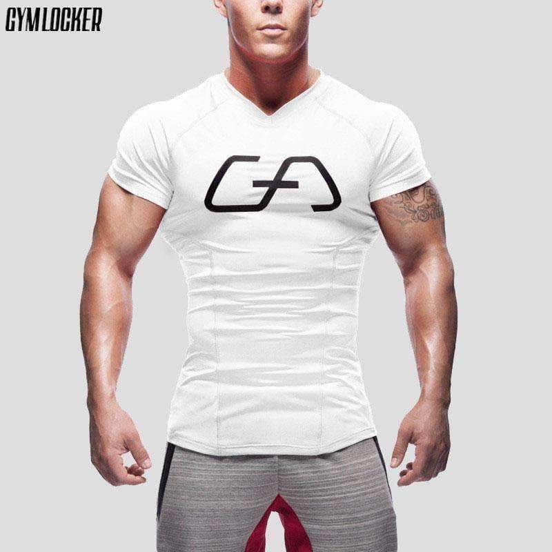 Planet Gates red / XL Fitness bodybuilding t Shirt Crossfit Muscle male Short sleeves Slim fit elasticity Shirts Quick dry Tee tops