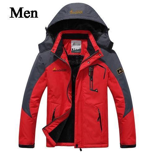Planet Gates red / XL Men's Winter Jacket Men Waterproof Windproof Parka Male Snow Defence Thick Coats Mens
