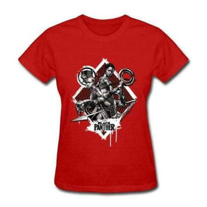 Planet Gates Red / XS Black Panther T Shirts Na Ji Ya VS Okoye Funny Tshirt Group Team T-Shirt Summer Women Tops & Tees Fashion Clothing