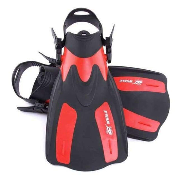 Planet Gates Red XS to M Swim Fins Adult Short Scuba Snorkeling Shoes Swimming Fins Trek Foot Flipper Diving Flippers Diving Fins with Heel